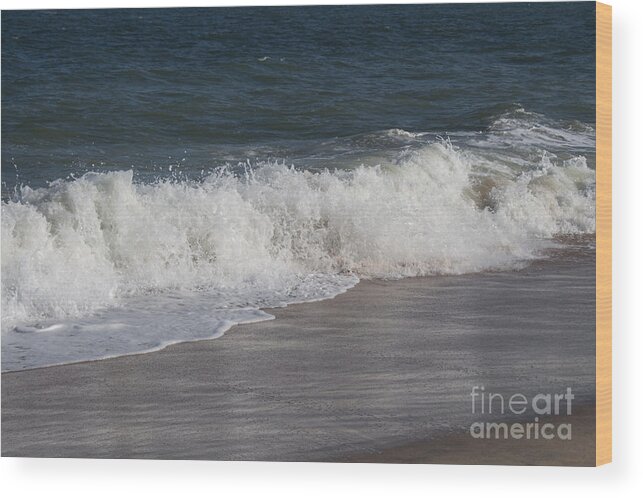 Dewy Beach Wood Print featuring the photograph The Wave #3 by Arlene Carmel