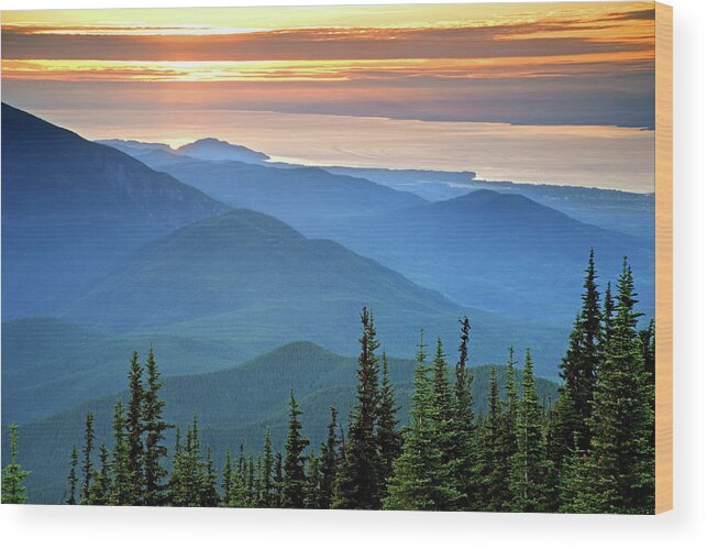 Bluish Wood Print featuring the photograph USA, Washington, Olympic National Park #38 by Jaynes Gallery