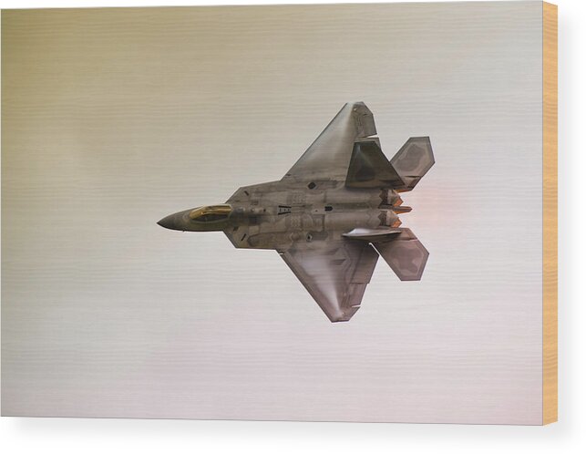 Airplane Wood Print featuring the photograph F-22 Raptor #4 by Sebastian Musial