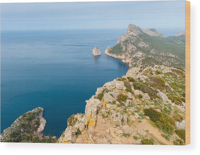 Cap De Formentor Wood Print featuring the photograph Mallorca view #4 by Gary Eason