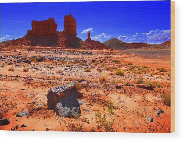 Landscape Wood Print featuring the photograph Monument Valley Utah USA #13 by Richard Wiggins