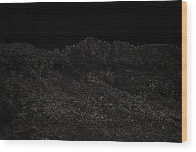 Blue Sky Wood Print featuring the photograph Slope of hills in the Scottish Highlands #4 by Ashish Agarwal