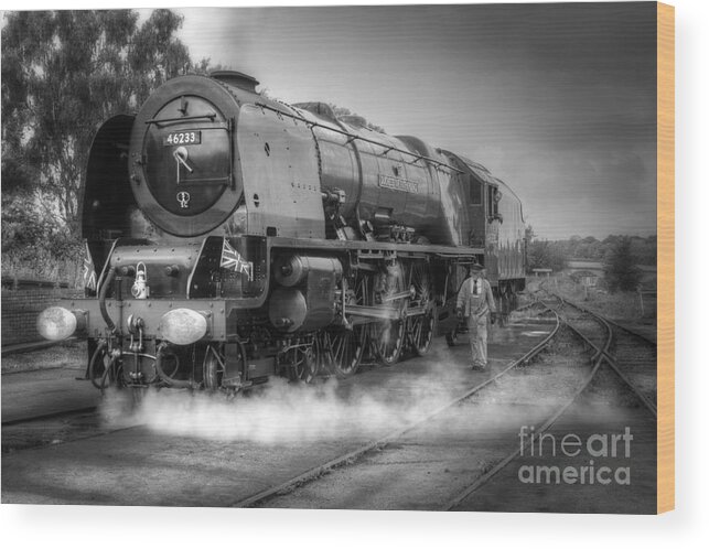 Steam Wood Print featuring the photograph 46233 Duchess Of Sutherland by David Birchall