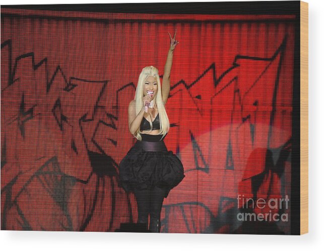 Nicky Minaj Wood Print featuring the photograph Nicky Minaj #4 by Jenny Potter