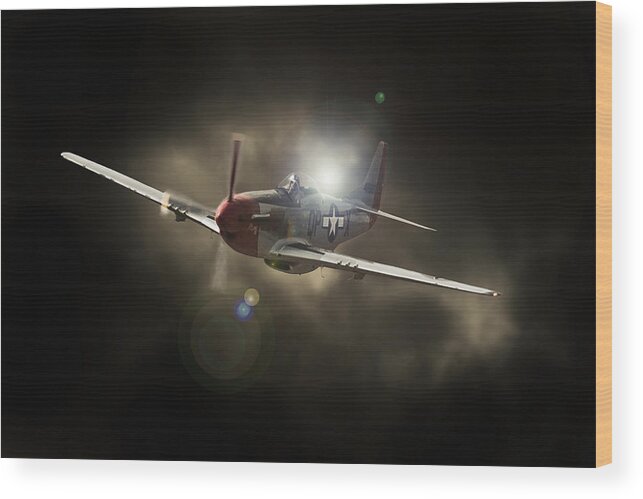 Lockheed P51 Mustang Wood Print featuring the photograph 51 by Paul Job