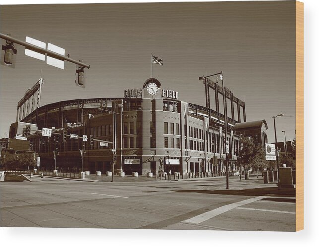 America Wood Print featuring the photograph Coors Field - Colorado Rockies #6 by Frank Romeo