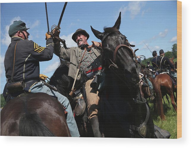 American Civil War Wood Print featuring the photograph Gettysburg Marks 150th Anniversary Of #6 by John Moore