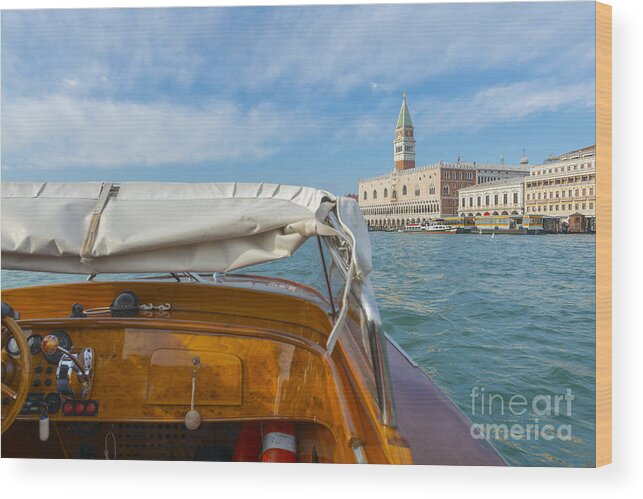 Taxi Boat Wood Print featuring the photograph Taxi boat #6 by Mats Silvan