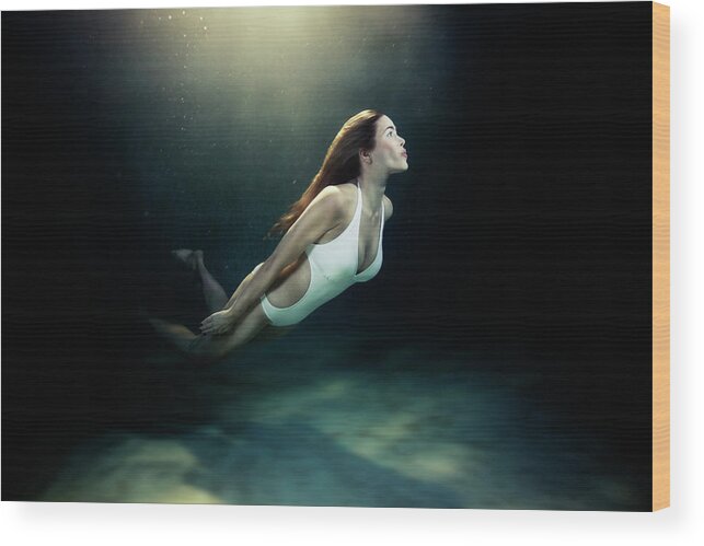 Underwater Wood Print featuring the photograph Underwater #6 by Mark Mawson