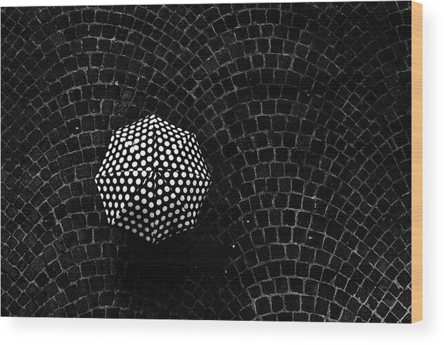 Umbrella Wood Print featuring the photograph Untitled #6 by Massimo Della Latta