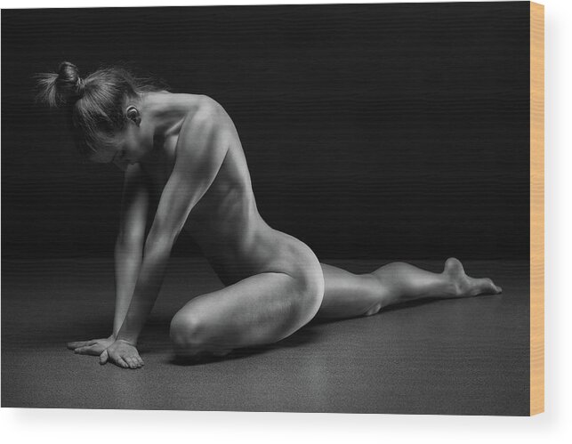 Fine Art Nude Wood Print featuring the photograph Bodyscape #66 by Anton Belovodchenko