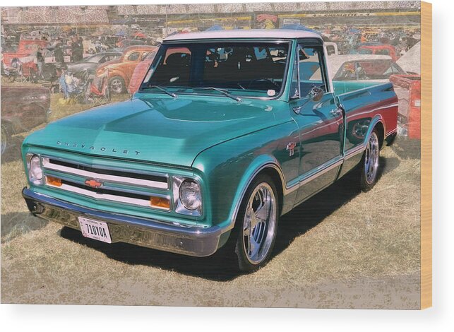 Victor Montgomery Wood Print featuring the photograph '67 Chevy Truck #67 by Vic Montgomery