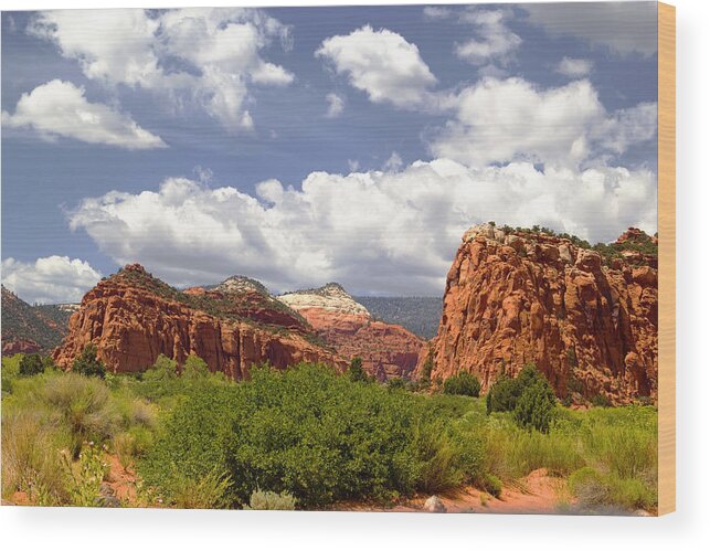 Capitol Reef National Park; Red Rock; Moab; Southern Utah; Desert; Vista; Outdoor; Nature; Vacation; Sky; Scenics; Travel; Grand Circle; Stone; Sand; Arches; Wilderness; Peaceful; Panoramic; Awe; Background; Natural; Park; Desolate; Marksmith; Marksmithmaturephotography Wood Print featuring the photograph Capitol Reef National Park #687 by Mark Smith