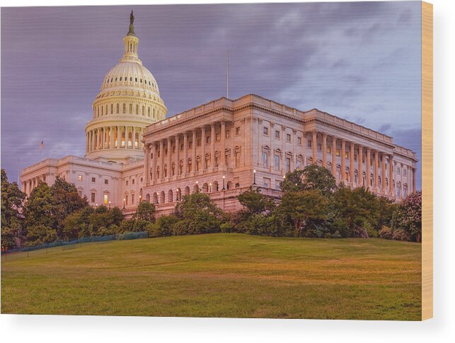 America Wood Print featuring the photograph Capitol Building #7 by Peter Lakomy