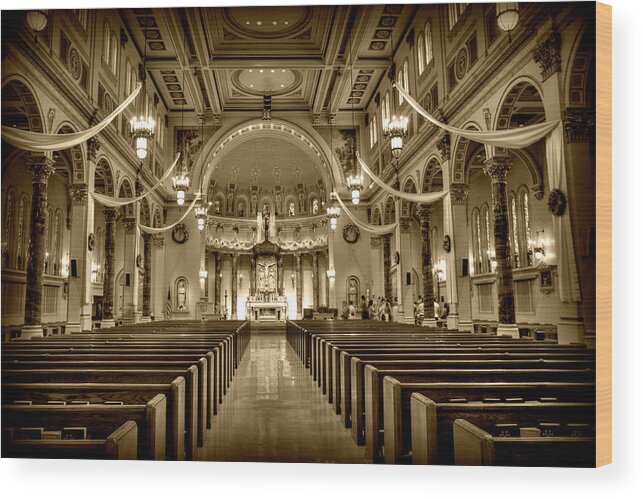 Mn Church Wood Print featuring the photograph Holy Cross Catholic Church #1 by Amanda Stadther