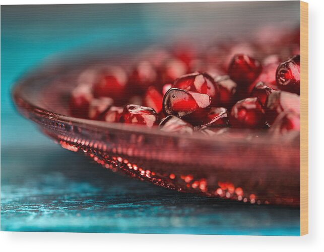 Pomegranate Wood Print featuring the photograph Pomegranate #7 by Nailia Schwarz
