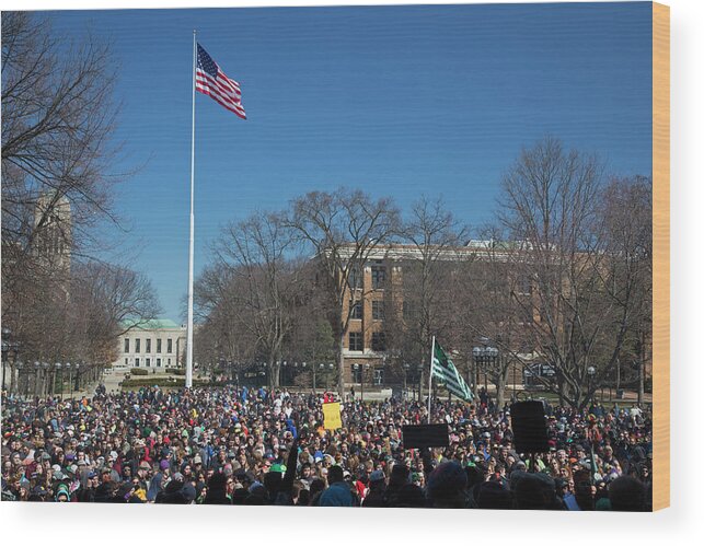 21st Century Wood Print featuring the photograph Legalisation Of Marijuana Rally #8 by Jim West