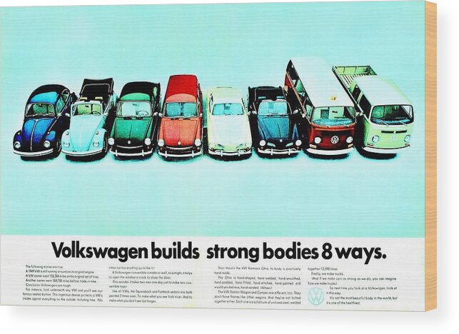 Volkswagen Wood Print featuring the photograph 8 Ways by Benjamin Yeager