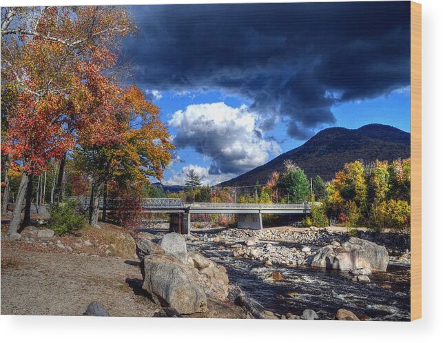 Fall Foliage In New Hampshire Wood Print featuring the photograph Fall Foliage in New Hampshire #9 by Paul James Bannerman