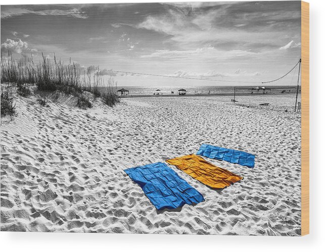 Selective Color Wood Print featuring the photograph A Beautiful Day by Edward Kreis