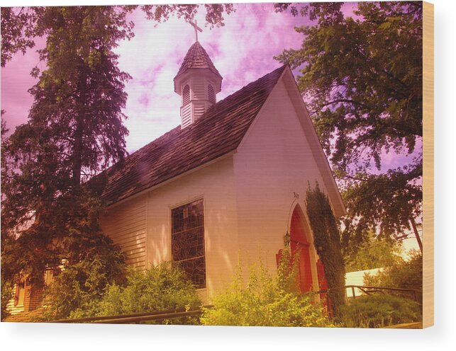 Churches Wood Print featuring the photograph A Church In Prosser Wa by Jeff Swan