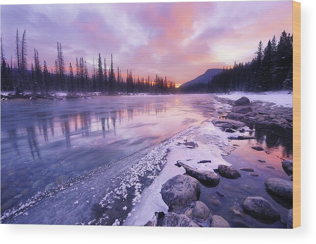 Scenics Wood Print featuring the photograph A Colorful Morning by Yu Liu Photography