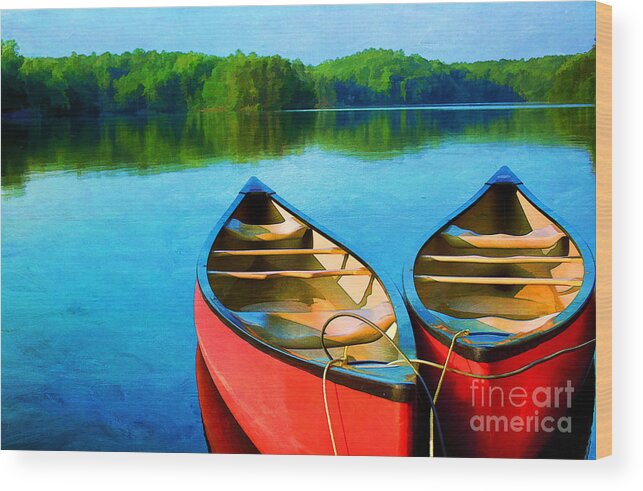 Virginia Wood Print featuring the photograph A Day on the Lake by Darren Fisher