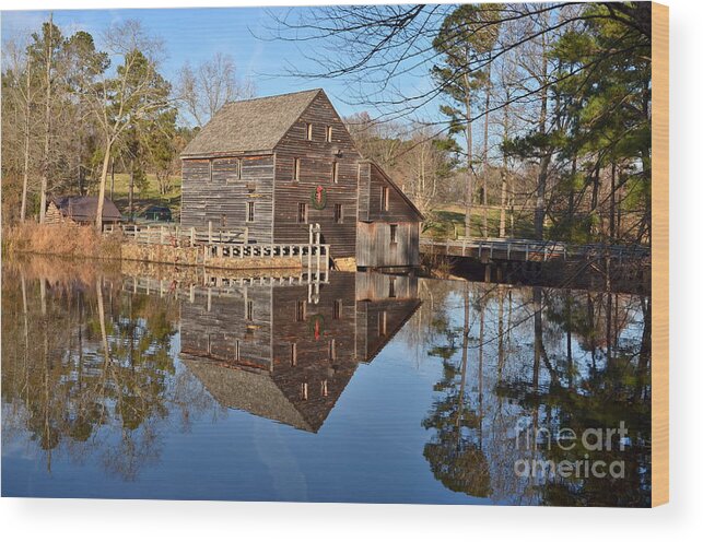 Water Wood Print featuring the photograph A December Reflection by Bob Sample