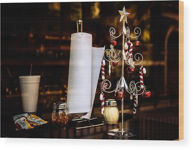 Downtown Wood Print featuring the photograph A Fritos Kind of Christmas by Melinda Ledsome