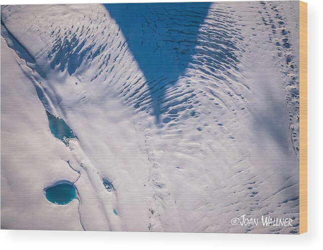 Alaska Wood Print featuring the photograph A glacier shadow by Joan Wallner