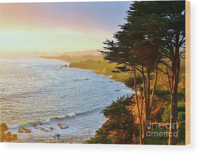 Ocean Wood Print featuring the photograph A Gualala Getaway by Long Love Photography
