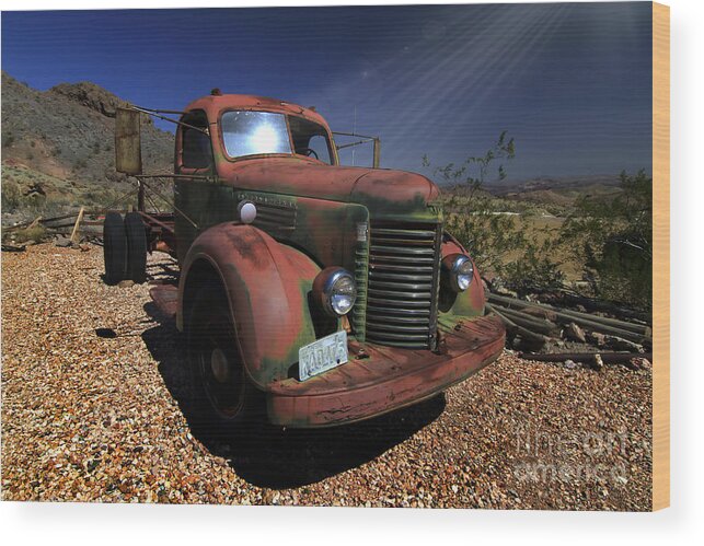 Trucks Wood Print featuring the photograph A Mans Other Best Friend by Brenda Giasson