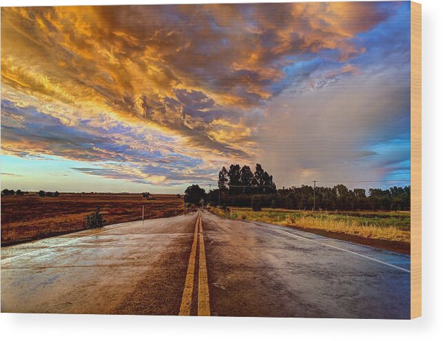 Sacramento Wood Print featuring the photograph A Passing Storm by Mike Ronnebeck