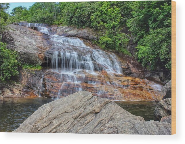 Second Falls Wood Print featuring the photograph A Place To Cool Off by Chris Berrier