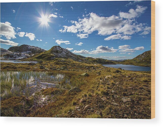 Scenics Wood Print featuring the photograph A Shiny Autumn Day In The Mountains by Baac3nes