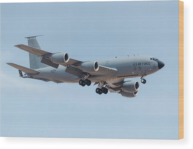 Nevada Wood Print featuring the photograph A U.s. Air Force Kc-135 Tanker Aircraft by Rob Edgcumbe