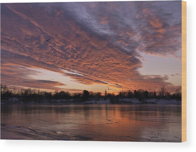 Sunset Wood Print featuring the photograph A Westward Pull by Craig Szymanski