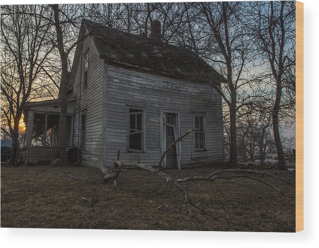 Abandoned Wood Print featuring the photograph Abandoned Home by Aaron J Groen