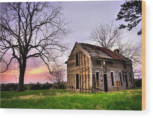 Northwest Arkansas Wood Print featuring the photograph Abandoned Memories - Northwest Arkansas Wall Art by Gregory Ballos