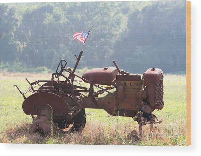 Tractor Wood Print featuring the photograph Abandoned Tractor by Susan Stevenson