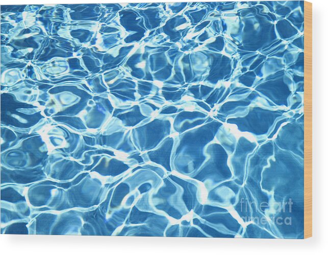 Abstract Wood Print featuring the photograph Abstract Water by Tony Cordoza