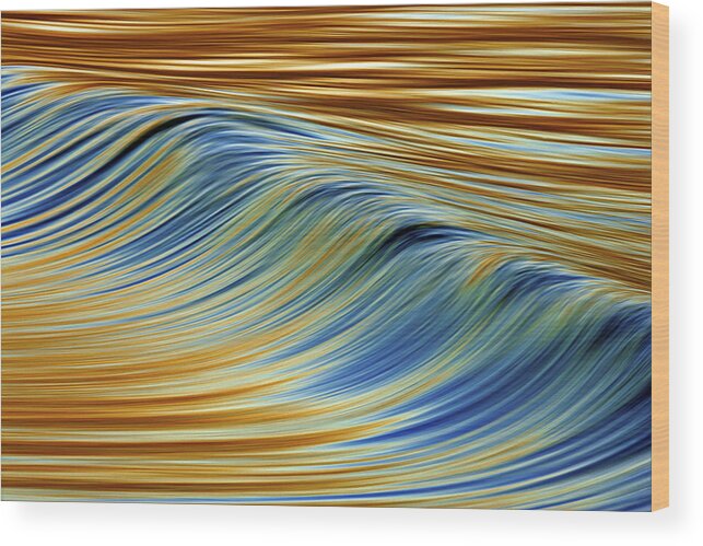 Wave Wood Print featuring the photograph Abstract Wave C6J7857 by David Orias