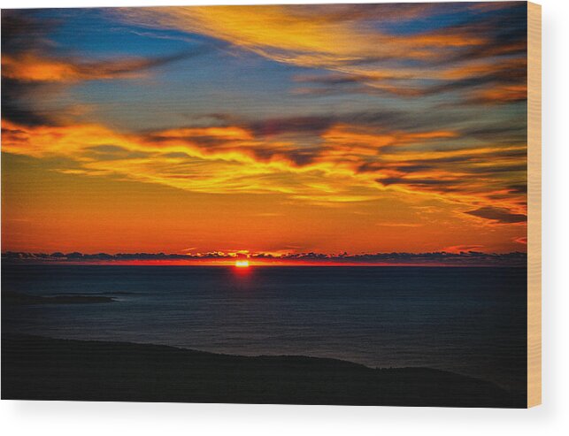 Acadia National Park Wood Print featuring the photograph Acadia Sunrise by Jeremy Herman