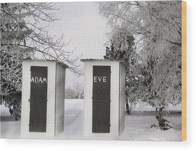 Adam And Eve Wood Print featuring the photograph Adam and Eve Not for ME by Randall Branham