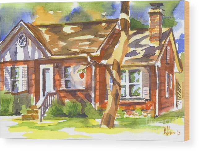 Adams Home Wood Print featuring the painting Adams Home by Kip DeVore