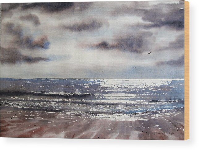 Seascape Wood Print featuring the painting After the Storm by Glenn Marshall