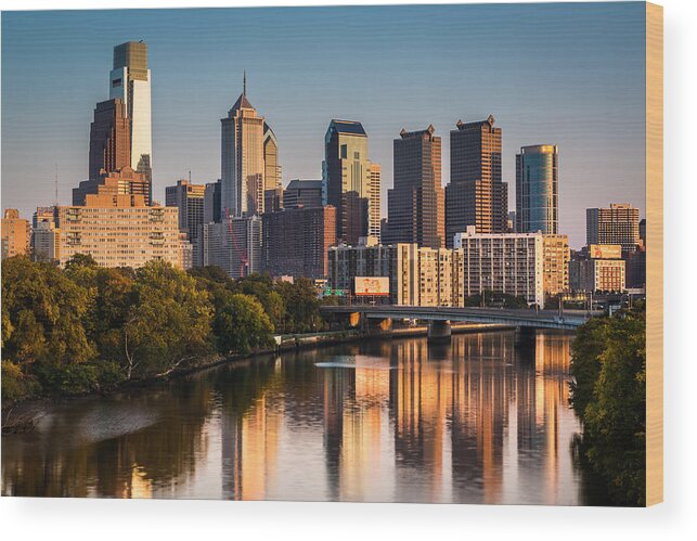 Pa Wood Print featuring the photograph Afternoon in Philly by Mihai Andritoiu