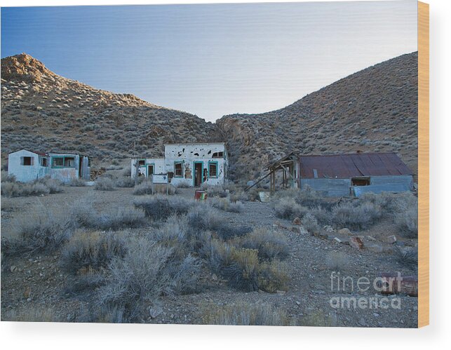 Aguereberry Camp Wood Print featuring the photograph Aguereberry Camp Death Valley National Park by Fred Stearns