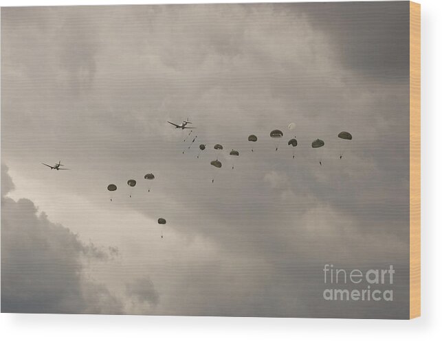 D-day Wood Print featuring the photograph Airborne by Tim Mulina