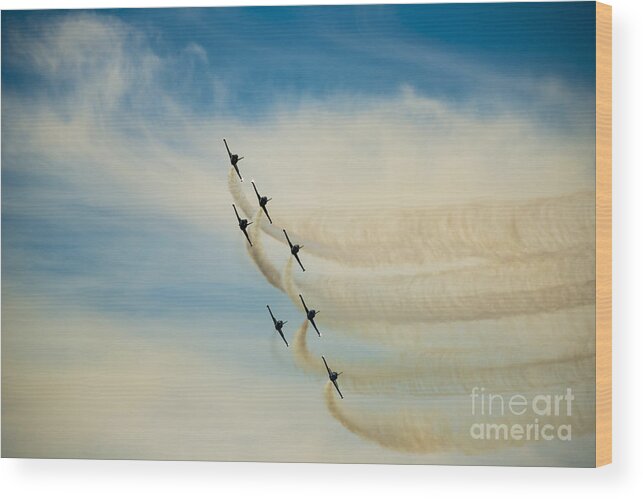 Airplane Wood Print featuring the photograph Airshow by Mats Silvan